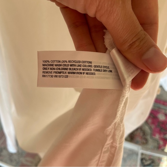 Universal Thread White Long Sleeve Cinch Waist Maxi Shirt Dress - Picture 11 of 14